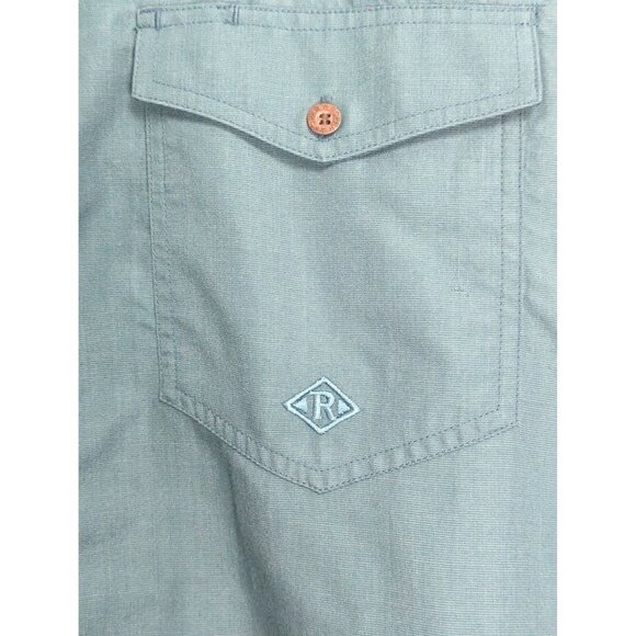 Vintage Roper Button Down Western Shirt Long Sleeve Teal Men's Size 2XT - Picture 2 of 8